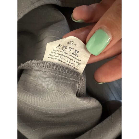 🌵4/$25 Kenneth Cole Reaction Men's Long Sleeve Gray‎ Button Down Shirt Size XL - Picture 3 of 7